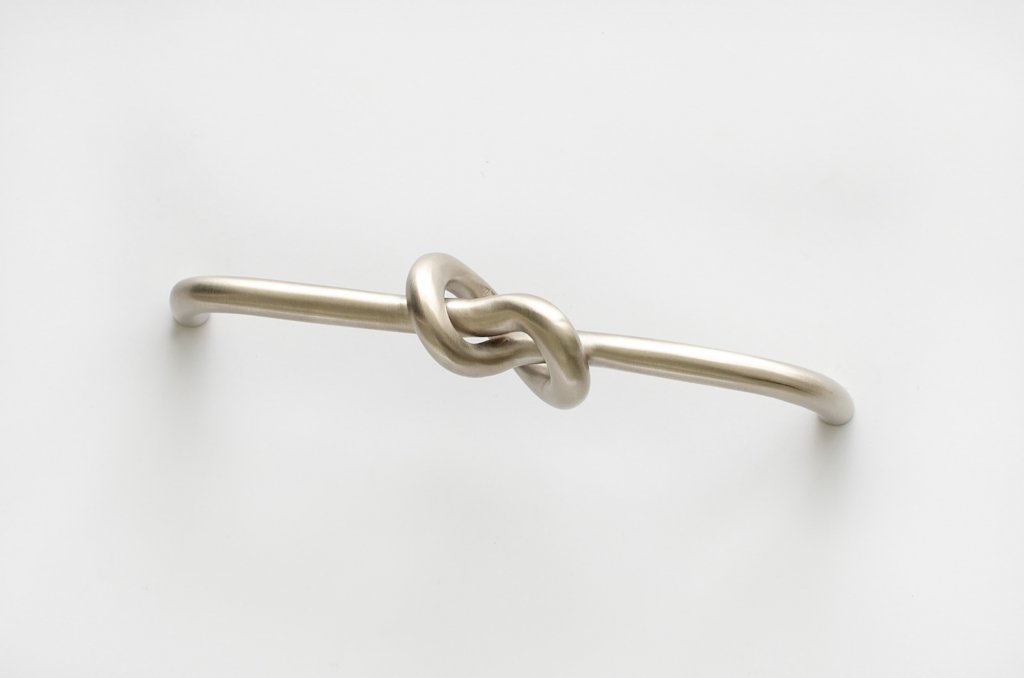 Brushed Nickel "Knot" 5 in. Drawer Pull - Forge Hardware Studio