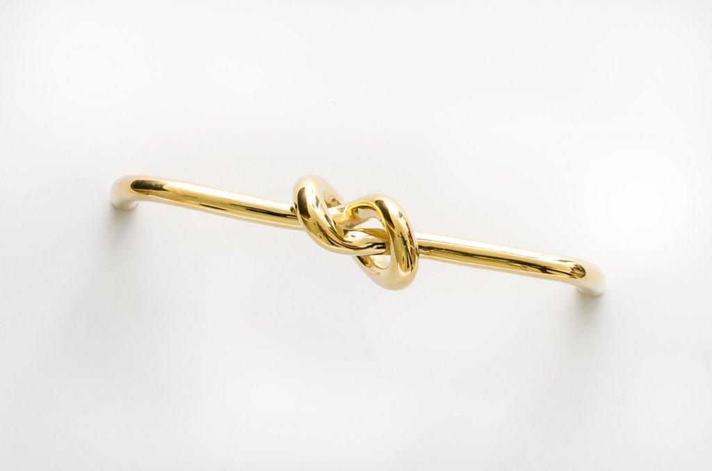 Polished Unlacquered Brass "Knot" 5 in. Drawer Pull - Forge Hardware Studio