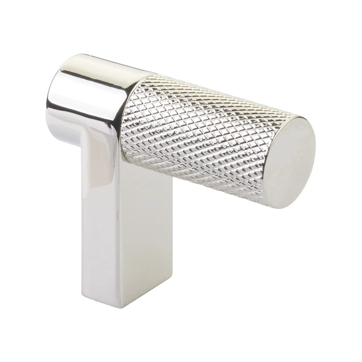 Knurled Polished Nickel Cabinet Knobs and Drawer Pulls - Forge Hardware Studio