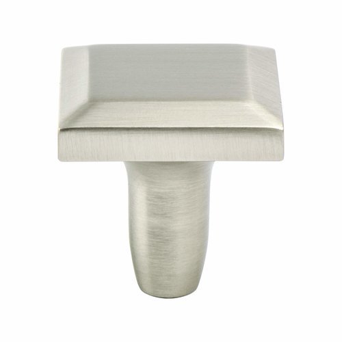 Brushed Nickel "Trane" Drawer Pulls and Knob - Brass Cabinet Hardware