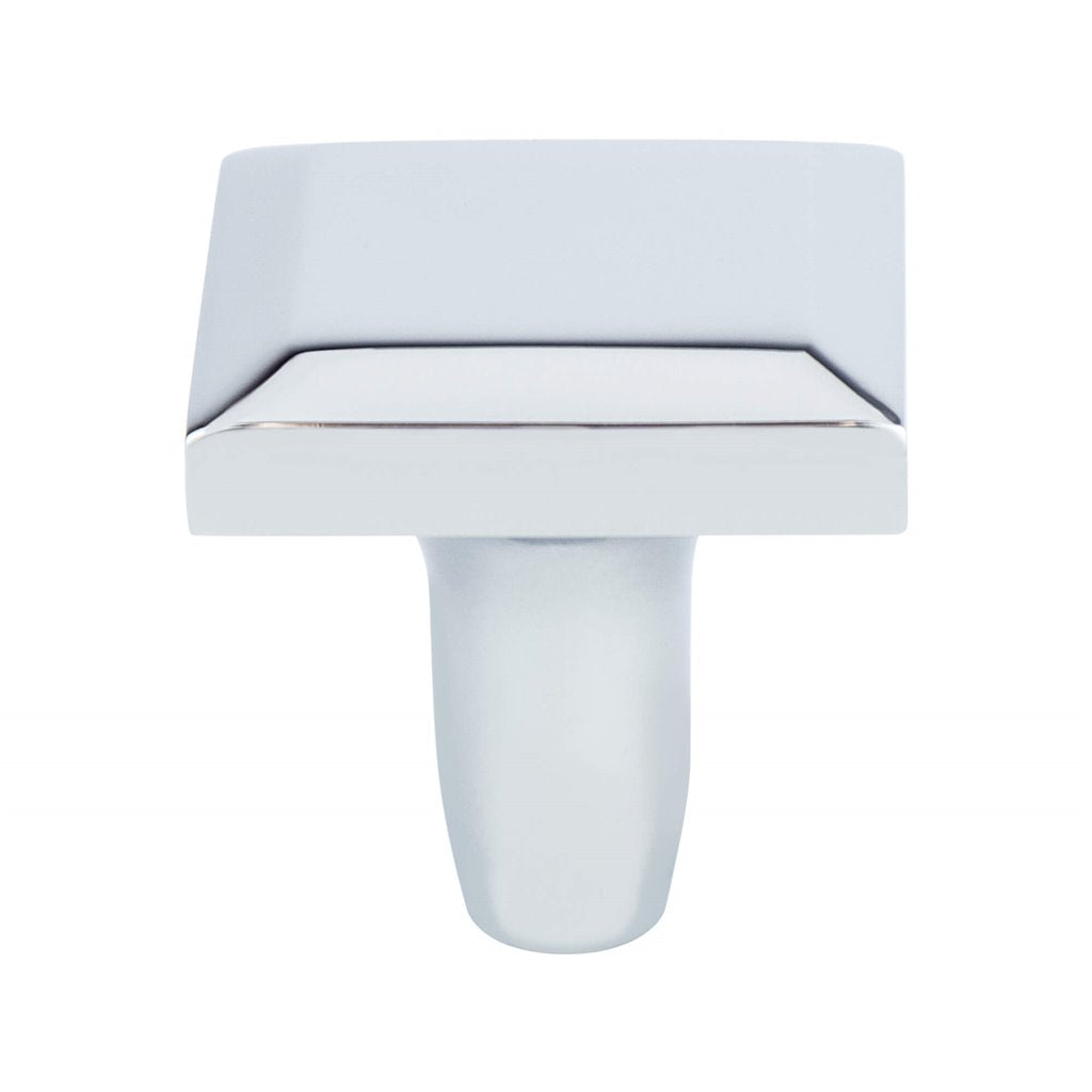 Polished Chrome "Trane" Drawer Pulls and Knob - Brass Cabinet Hardware