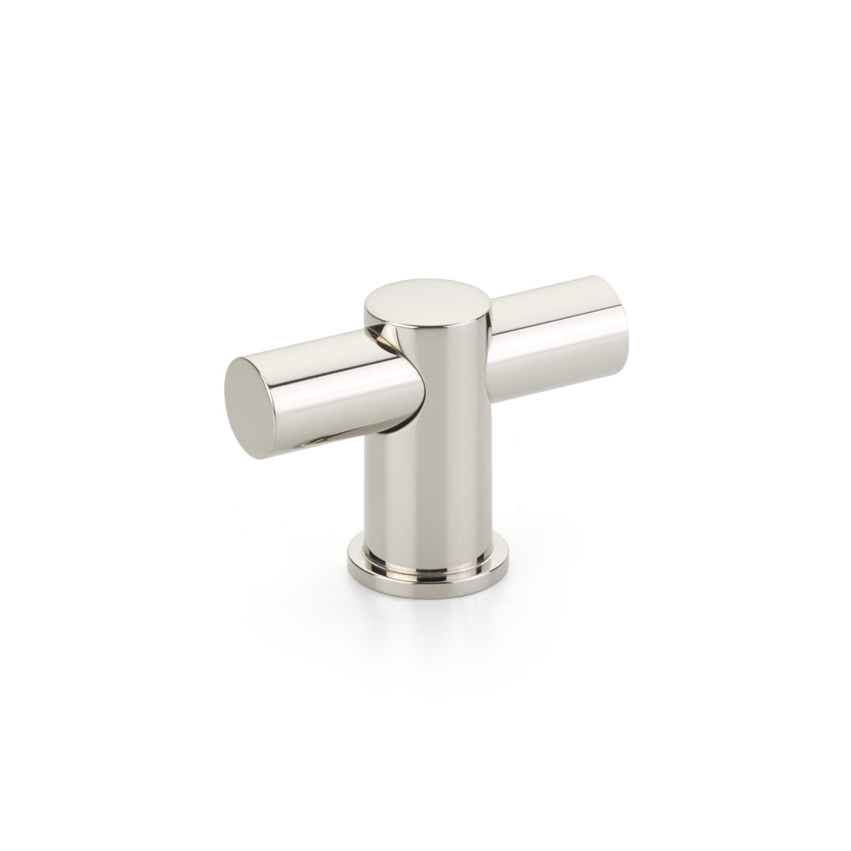 Polished Nickel "Fonce" Round T-Bar Cabinet Knobs and Drawer Pulls - Brass Cabinet Hardware