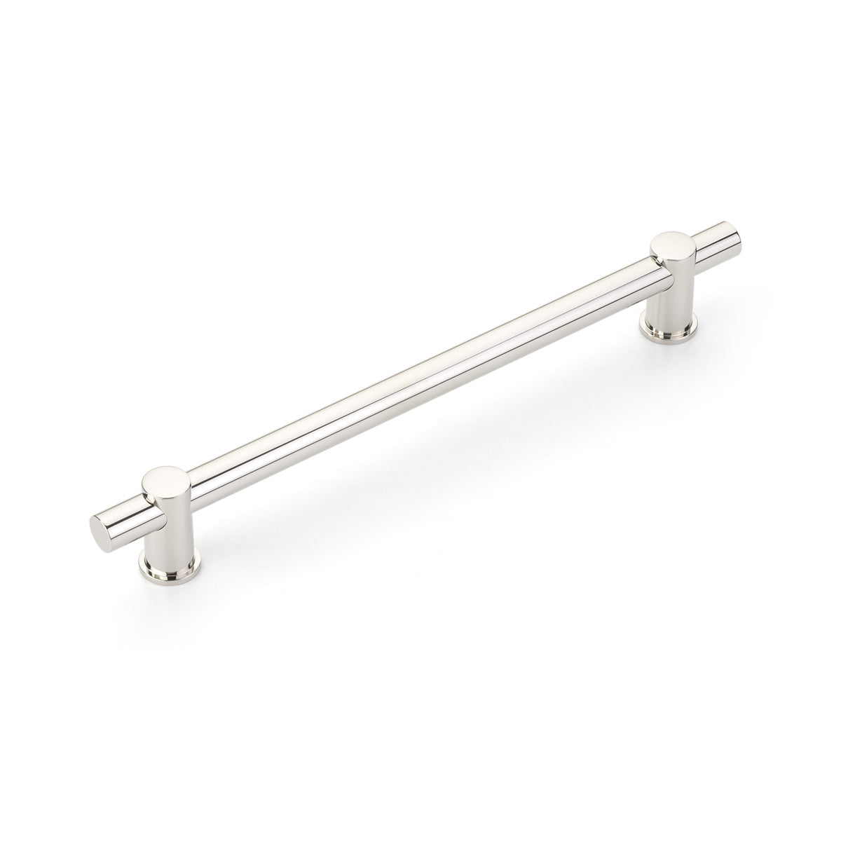 Polished Nickel "Fonce" Round T-Bar Cabinet Knobs and Drawer Pulls - Brass Cabinet Hardware