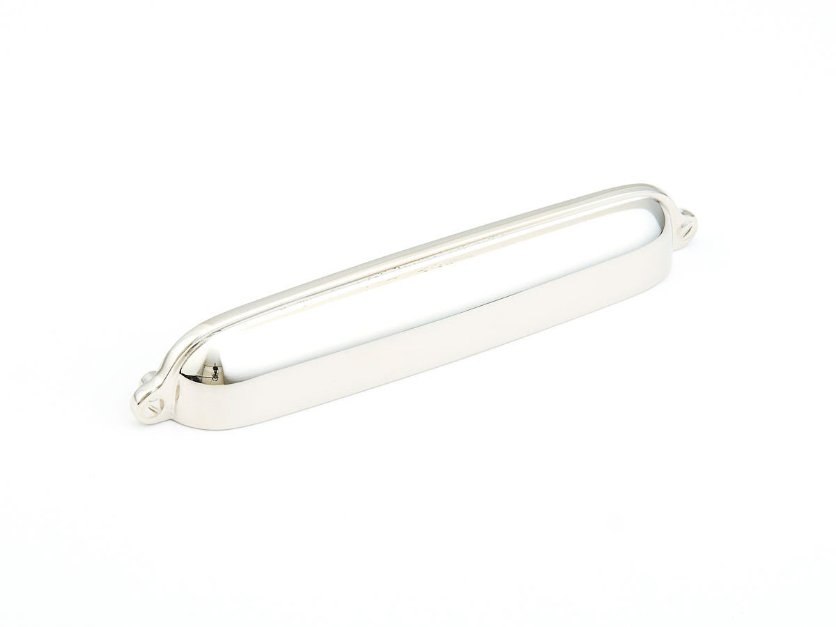Polished Nickel Drawer Pulls "Transitional" Handles and Cup Pulls - Brass Cabinet Hardware
