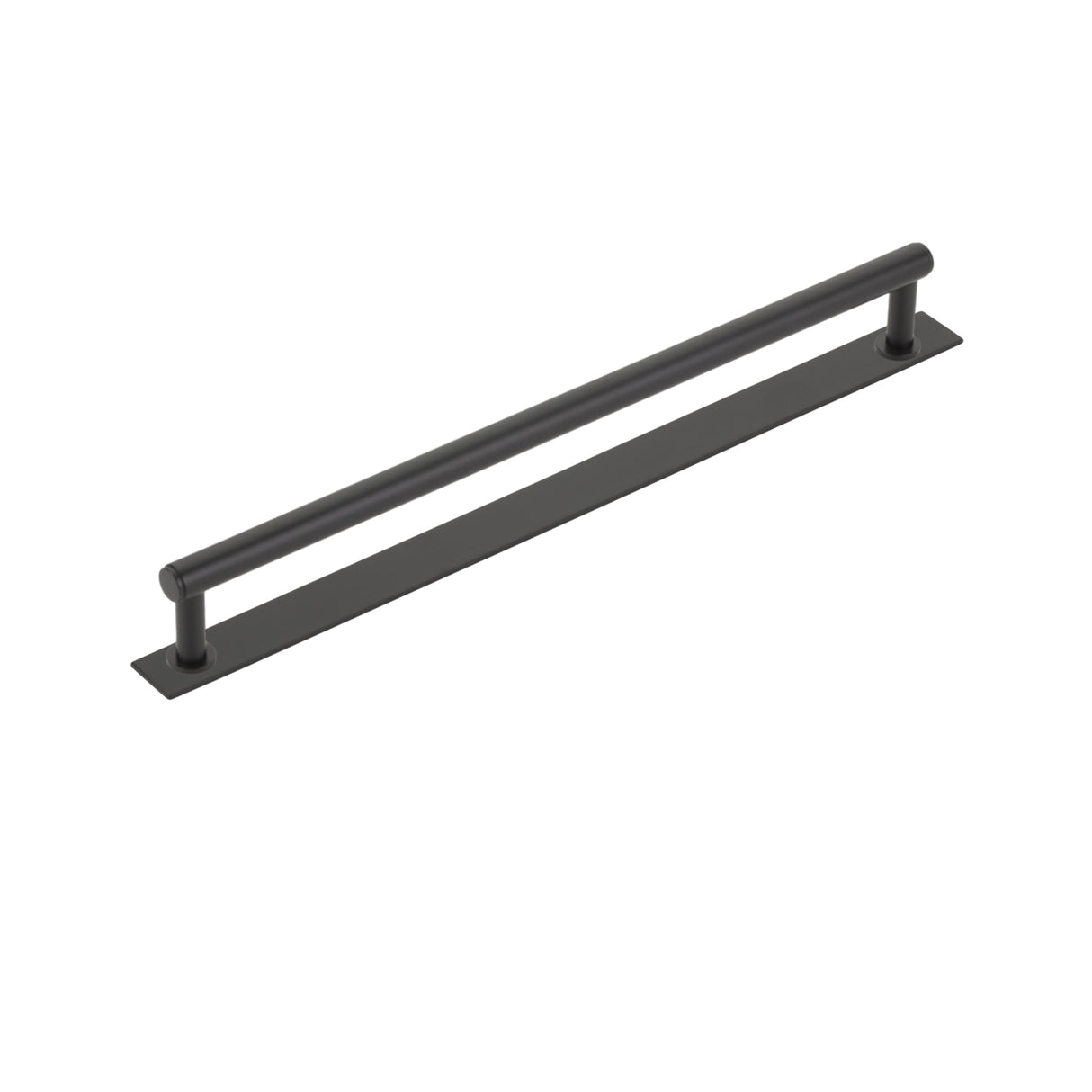 Matte Black "Maison No. 2" Smooth Drawer Pulls and Cabinet Knobs with Optional Backplate - Forge Hardware Studio