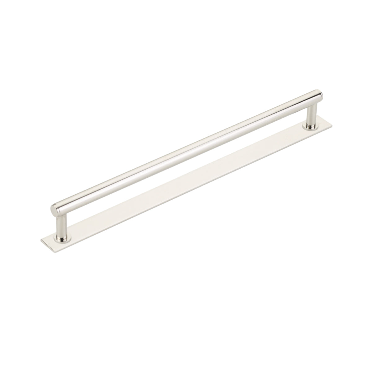 Polished Nickel "Maison No. 2" Smooth Drawer Pulls and Cabinet Knobs with Optional Backplate - Forge Hardware Studio