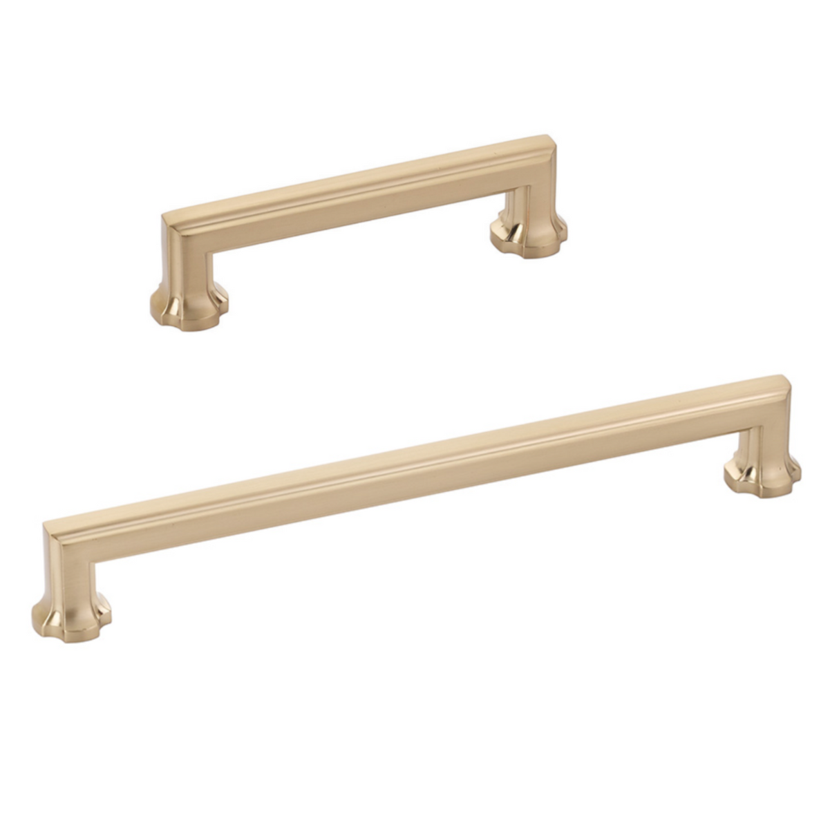 Regal Transitional Satin Brass Drawer Pull - Brass Cabinet Hardware
