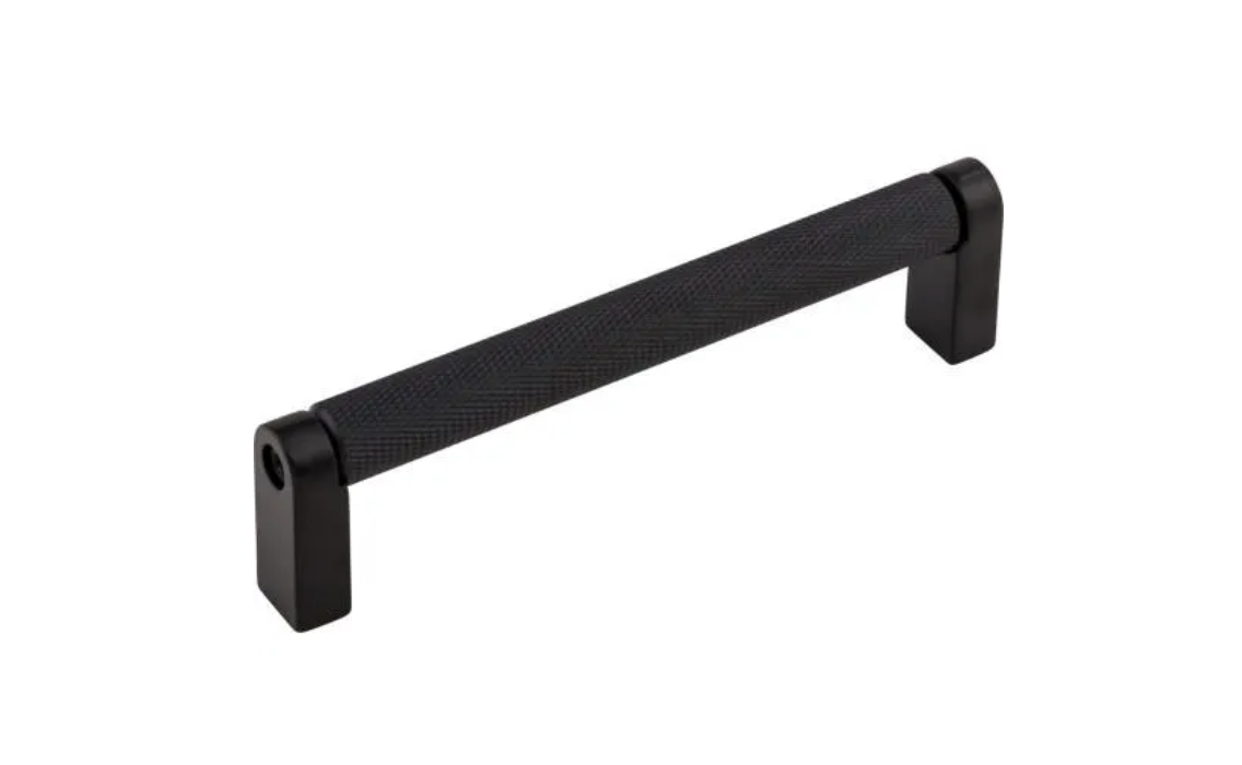 Matte Black Knurled "Tessa" Cabinet Knobs and Drawer Pulls - Forge Hardware Studio