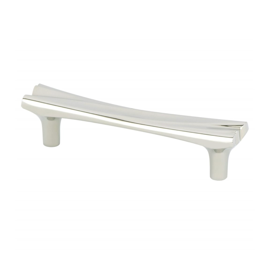 Polished Nickel "Sunday" Cabinet Hardware, Cabinet Knobs, Drawer Pulls - Forge Hardware Studio