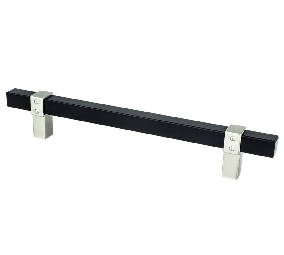 Brushed Nickel and Matte Black "Rio" Dual-Finish Cabinet Knob and Drawer Pulls - Forge Hardware Studio