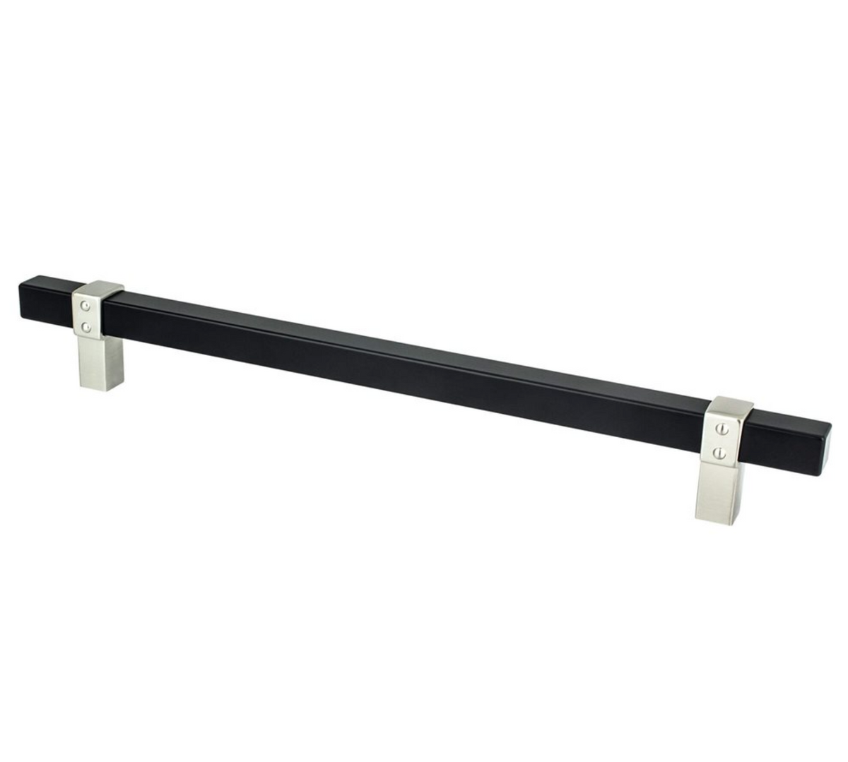 Brushed Nickel and Matte Black "Rio" Dual-Finish Cabinet Knob and Drawer Pulls - Forge Hardware Studio