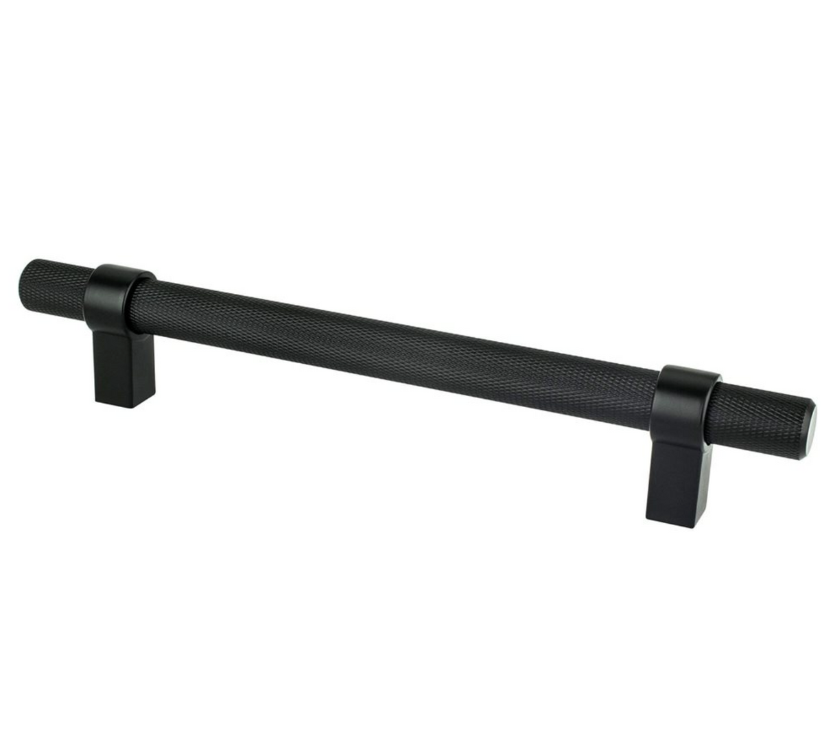 Knurled "Prelude" Matte Black Cabinet Knobs and Drawer Pulls - Forge Hardware Studio
