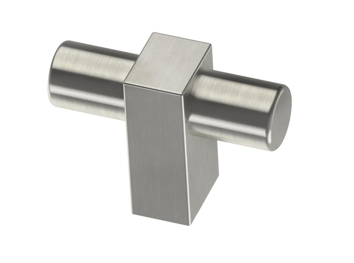Paris Drawer Pulls and Knob in Satin Nickel - Brass Cabinet Hardware