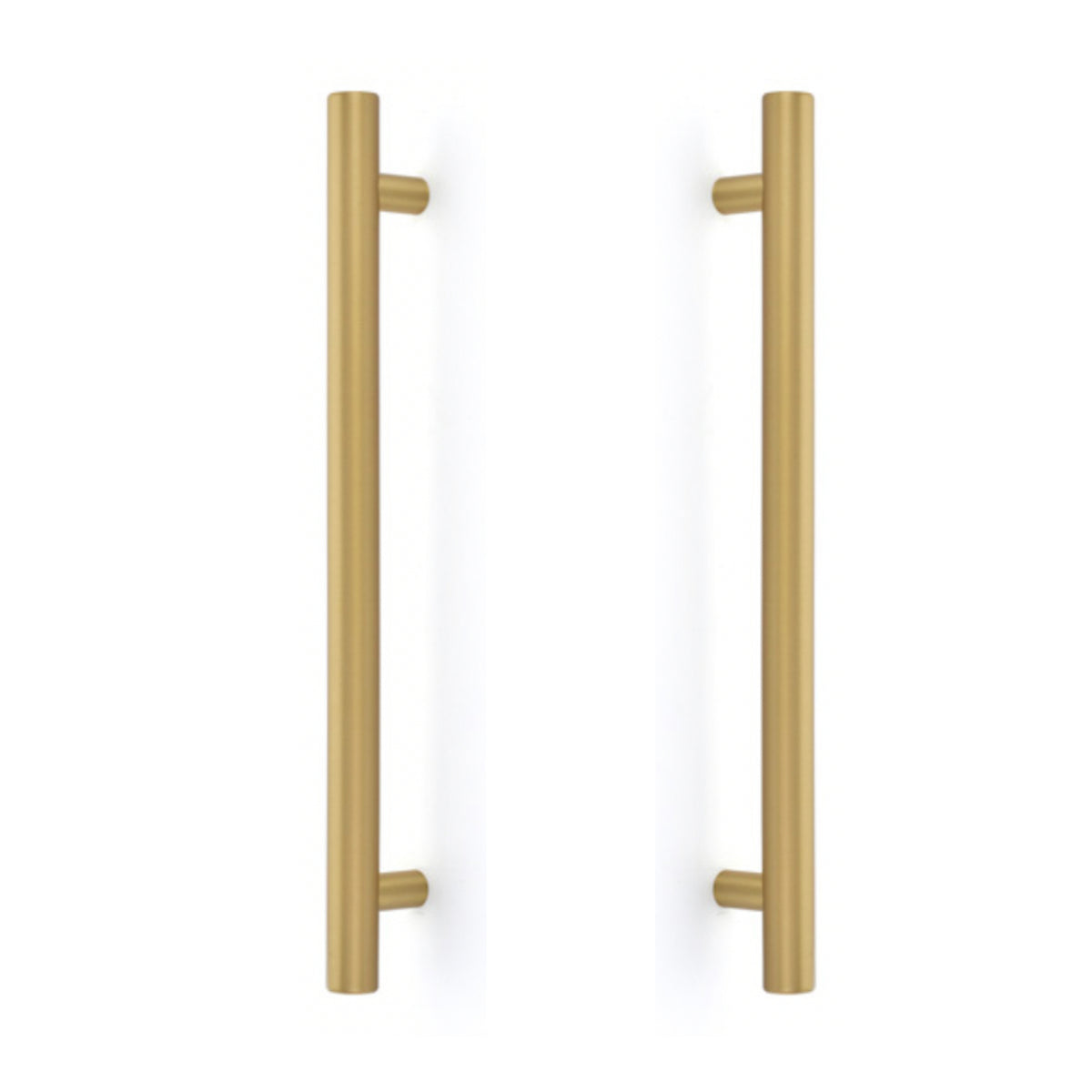 T-Bar "European" Back to Back Satin Brass Appliance Pulls - Forge Hardware Studio