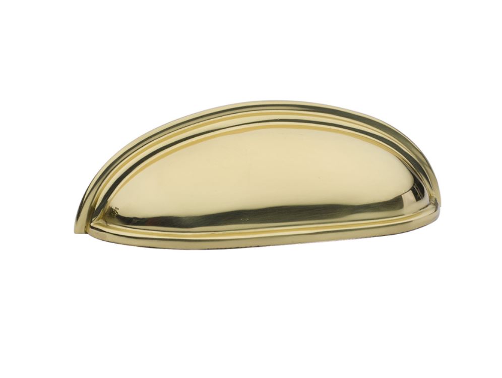 Unlacquered Brass "Heritage" Cabinet Cup Drawer Pull - Kitchen Drawer Handle - Brass Cabinet Hardware