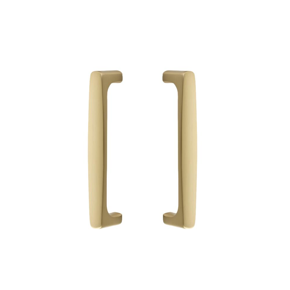 Back to Back "Riverside" Door Pull in Satin Brass Hardware for Interior Sliding and Barn Doors - Forge Hardware Studio