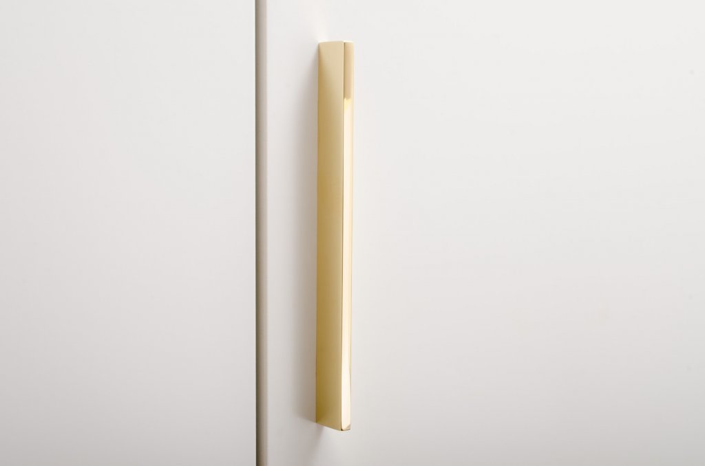 Straight Edge "Kurt 01" Scandinavian Modern Drawer Pulls - Brass Cabinet Hardware