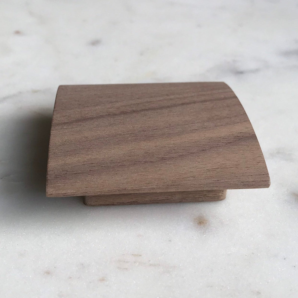 Wood Cabinet Knob Squared Mid-century Modern Hardware - Brass Cabinet Hardware