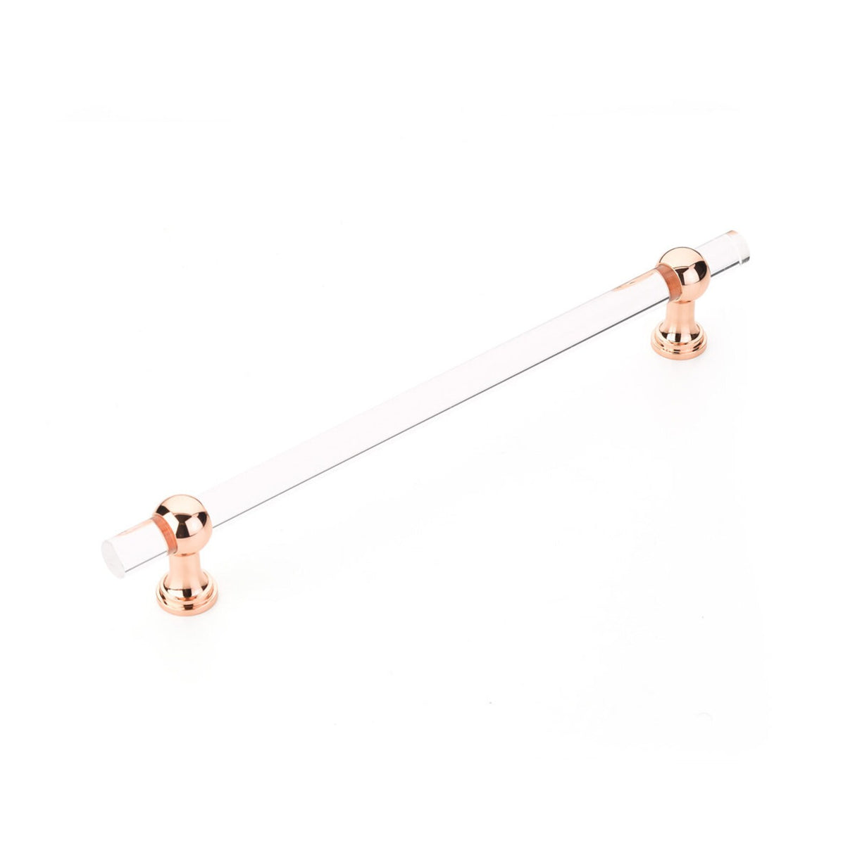 Polished Copper and Lucite "Gleam" Cabinet Knobs and Drawer Pulls (Adjustable) - Forge Hardware Studio