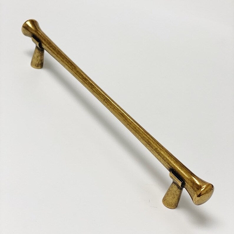 Hourglass "Tuscany" Drawer Pulls and Knobs in Antique Brass - Forge Hardware Studio