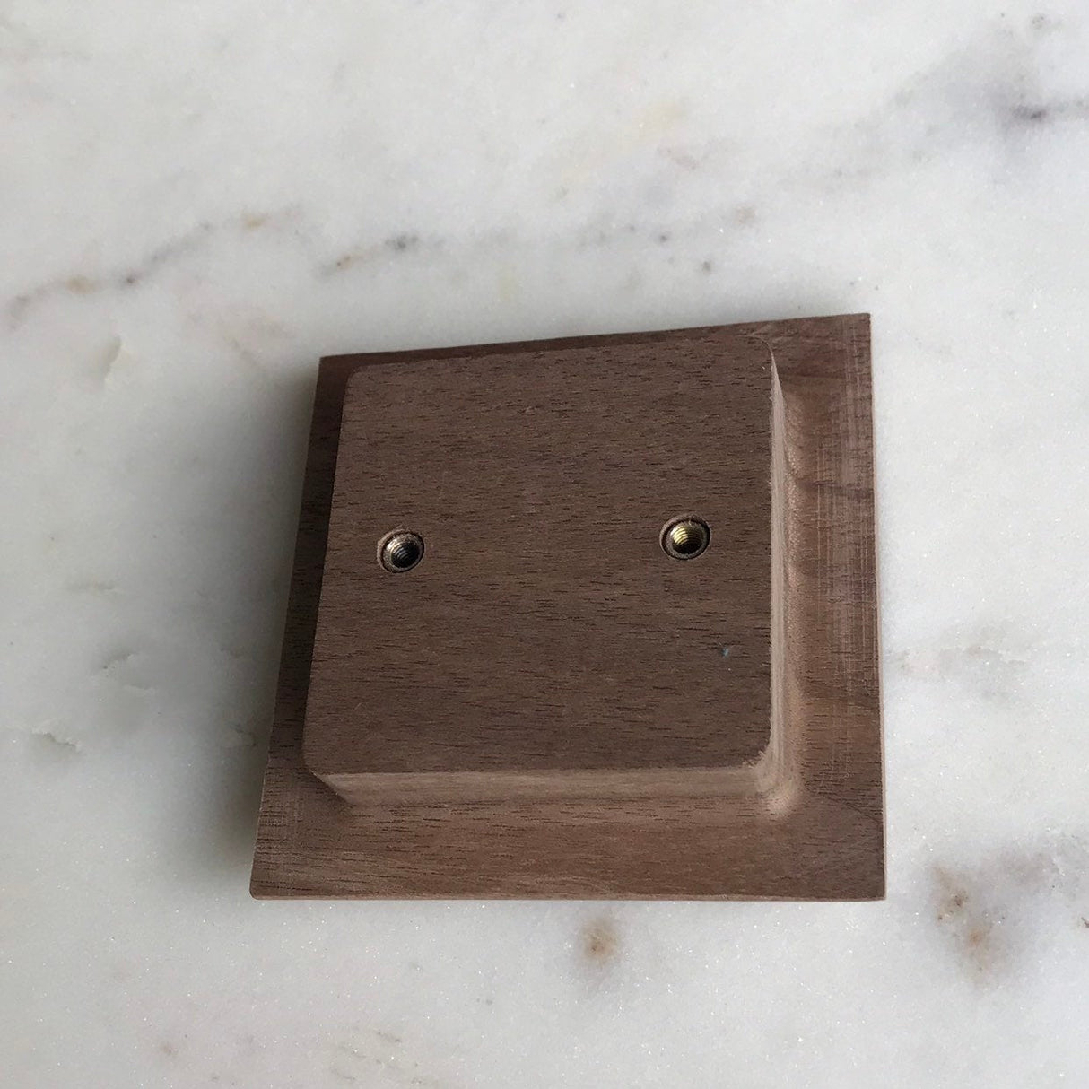 Wood Cabinet Knob Squared Mid-century Modern Hardware - Brass Cabinet Hardware