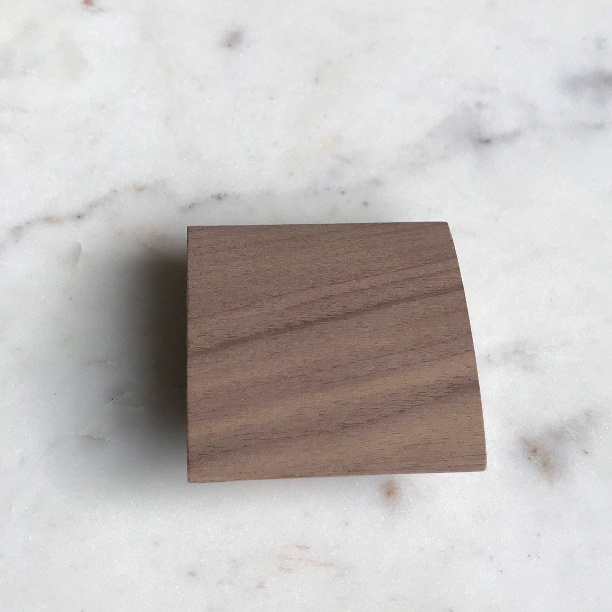 Wood Cabinet Knob Squared Mid-century Modern Hardware - Brass Cabinet Hardware