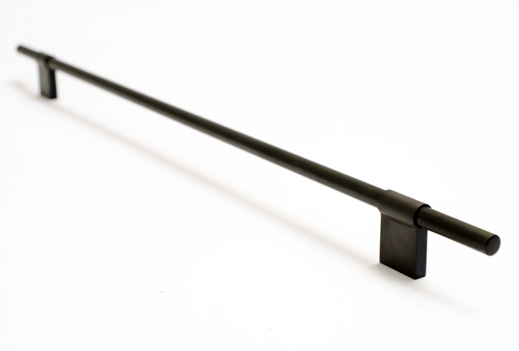 Line Matte Black Cabinet Knobs and Drawer Pulls - Brass Cabinet Hardware