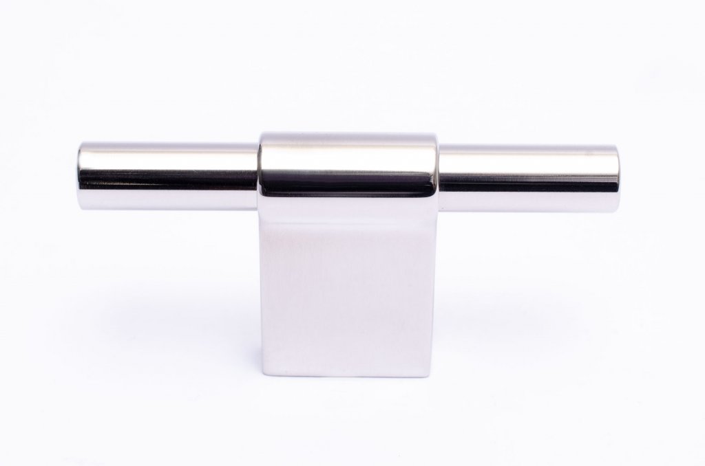 Line Polished Stainless Steel Cabinet Knobs and Drawer Pulls - Brass Cabinet Hardware