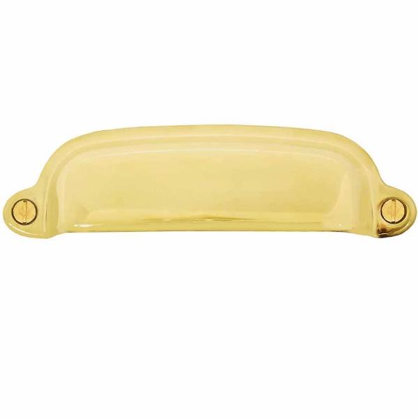 Unlacquered Brass "Eloise" Cabinet Cup Drawer Pull - Kitchen Drawer Handle - Brass Cabinet Hardware