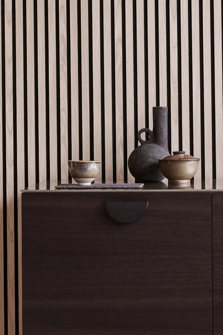 Semi-Circle "Horizon" Matte Black Drawer Pulls - Forge Hardware Studio