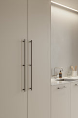 Dark Rubbed Bronze "Villa" Fluted Cabinet Knobs and Pulls - Forge Hardware Studio