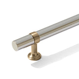 Smooth T-Bar "Contemporary" Champagne Bronze and Polished Nickel Knobs and Pulls - Forge Hardware Studio