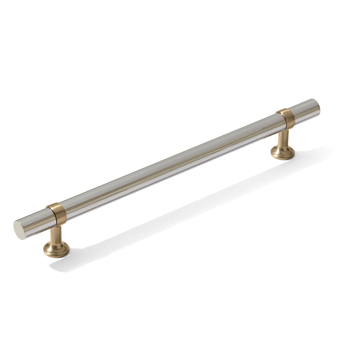 Smooth T-Bar "Contemporary" Champagne Bronze and Polished Nickel Knobs and Pulls - Forge Hardware Studio