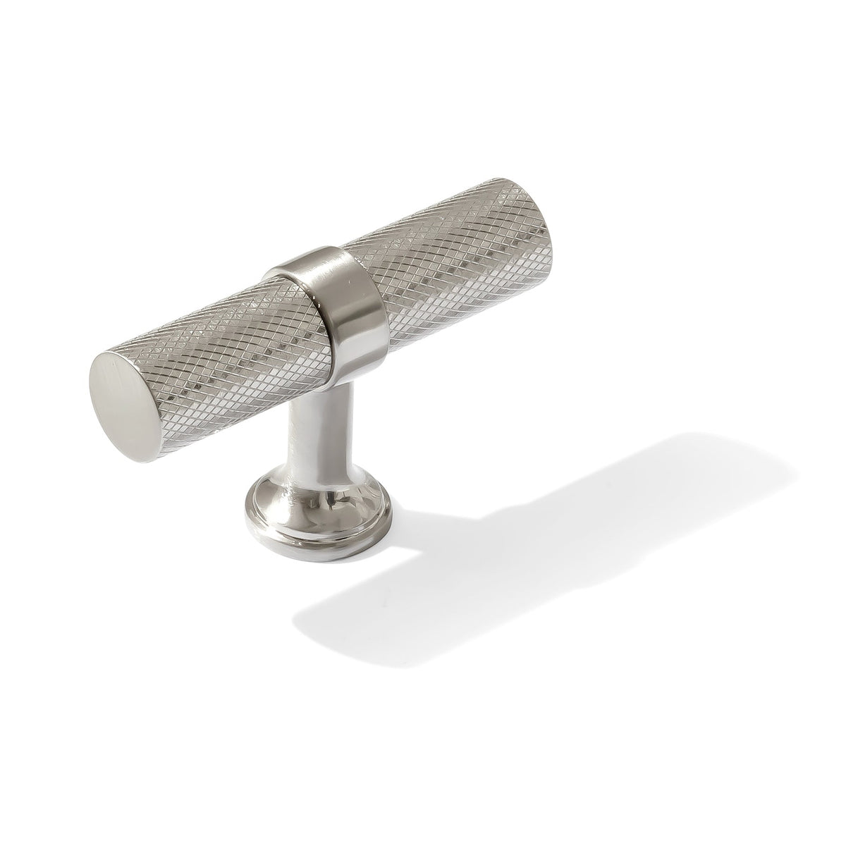 Knurled T-Bar "Contemporary" Satin Nickel Knobs and Pulls - Forge Hardware Studio