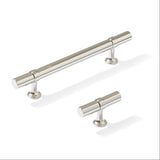 Smooth T-Bar "Contemporary" Polished Nickel Knobs and Pulls - Forge Hardware Studio