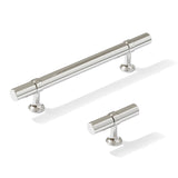 Smooth T-Bar "Contemporary" Polished Chrome Knobs and Pulls - Forge Hardware Studio