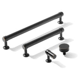 Smooth Oil Rubbed Bronze "Transitional" Cabinet Knobs and Drawer Pulls - Forge Hardware Studio