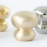 Round Brushed Brass "Buoy" Cabinet Knob - Forge Hardware Studio
