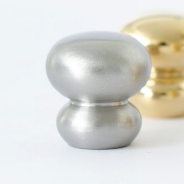 Round Stainless Steel "Buoy" Cabinet Knob - Forge Hardware Studio