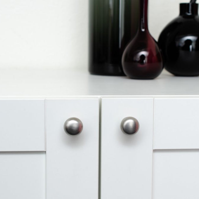 Round Stainless Steel "Buoy" Cabinet Knob - Forge Hardware Studio