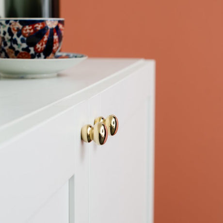 Unlacquered Polished Brass "Buoy" Cabinet Knob - Forge Hardware Studio