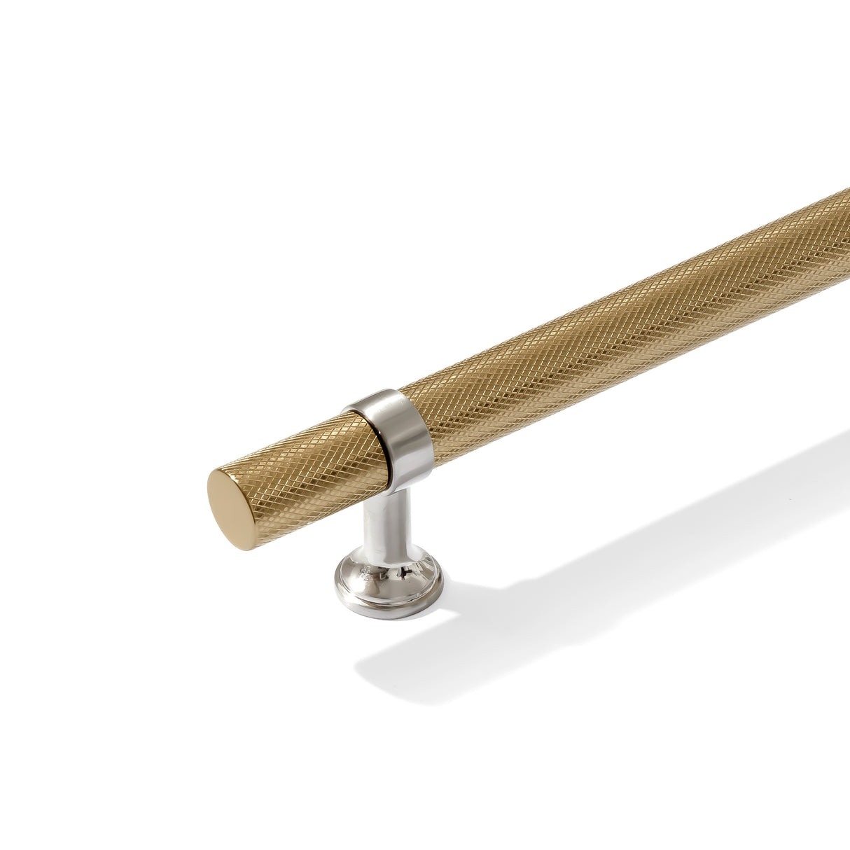 Knurled T-Bar "Contemporary" Satin Nickel and Champagne Bronze Knobs and Pulls - Forge Hardware Studio