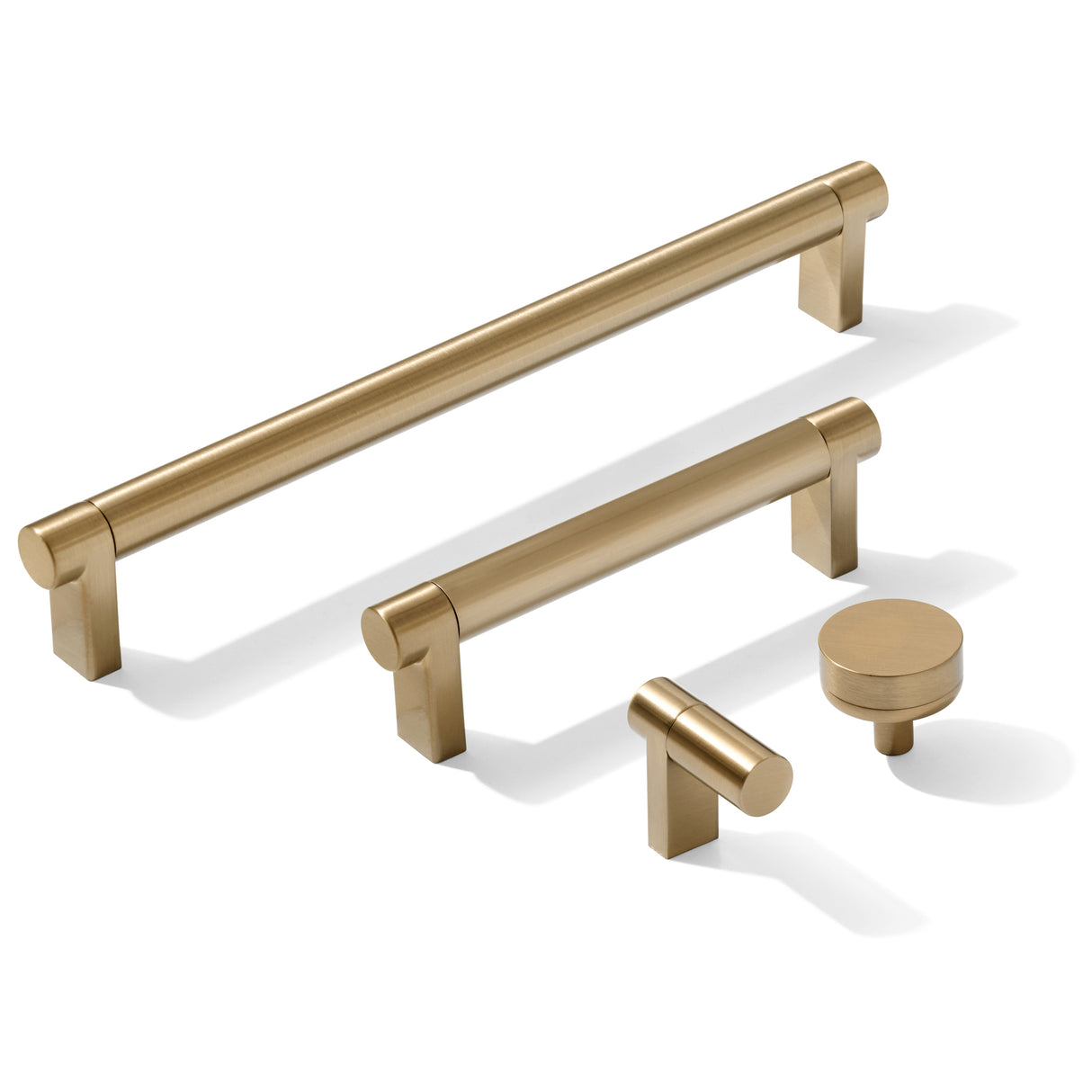 Smooth Select Champagne Bronze Cabinet Knobs and Drawer Pulls - Forge Hardware Studio