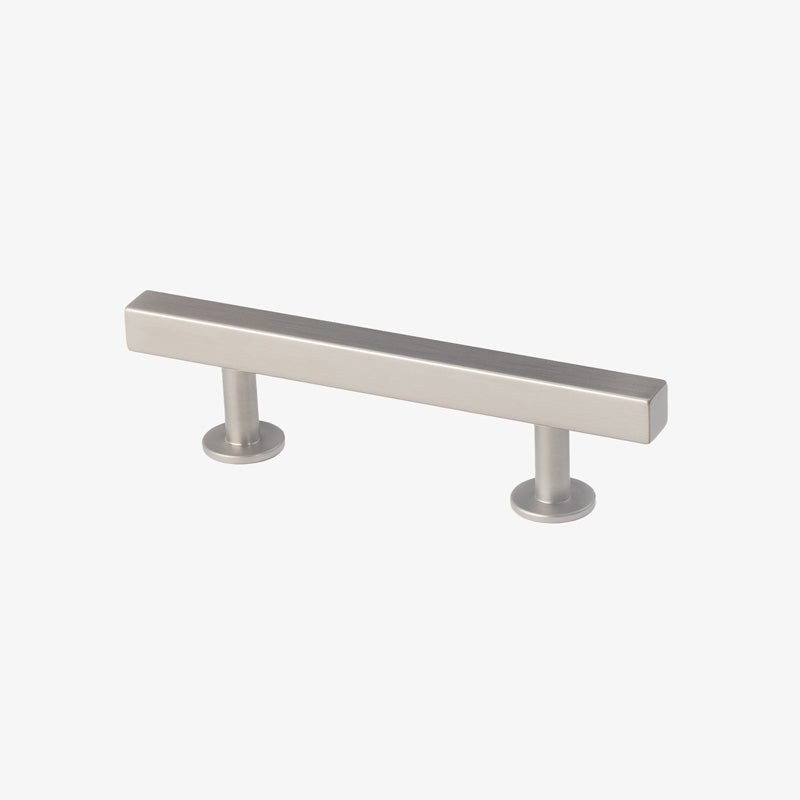 Lew's Square Bar Cabinet Knobs and Pulls in Brushed Nickel - Forge Hardware Studio