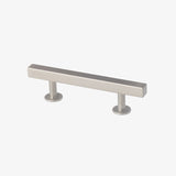 Lew's Square Bar Cabinet Knobs and Pulls in Brushed Nickel - Forge Hardware Studio