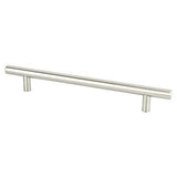 Brushed Nickel "Dash" T-Bar Round Knob and Drawer Pulls - Forge Hardware Studio