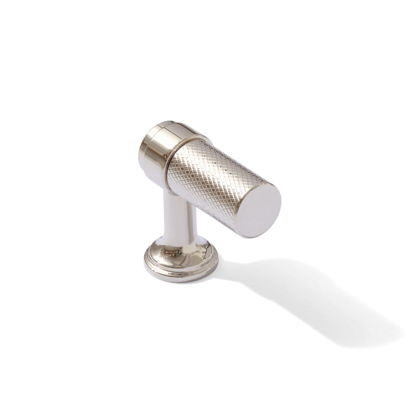 Knurled Polished Nickel "Transitional" Cabinet Knobs and Drawer Pulls - Forge Hardware Studio
