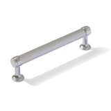 Knurled Polished Chrome "Transitional" Cabinet Knobs and Drawer Pulls - Forge Hardware Studio