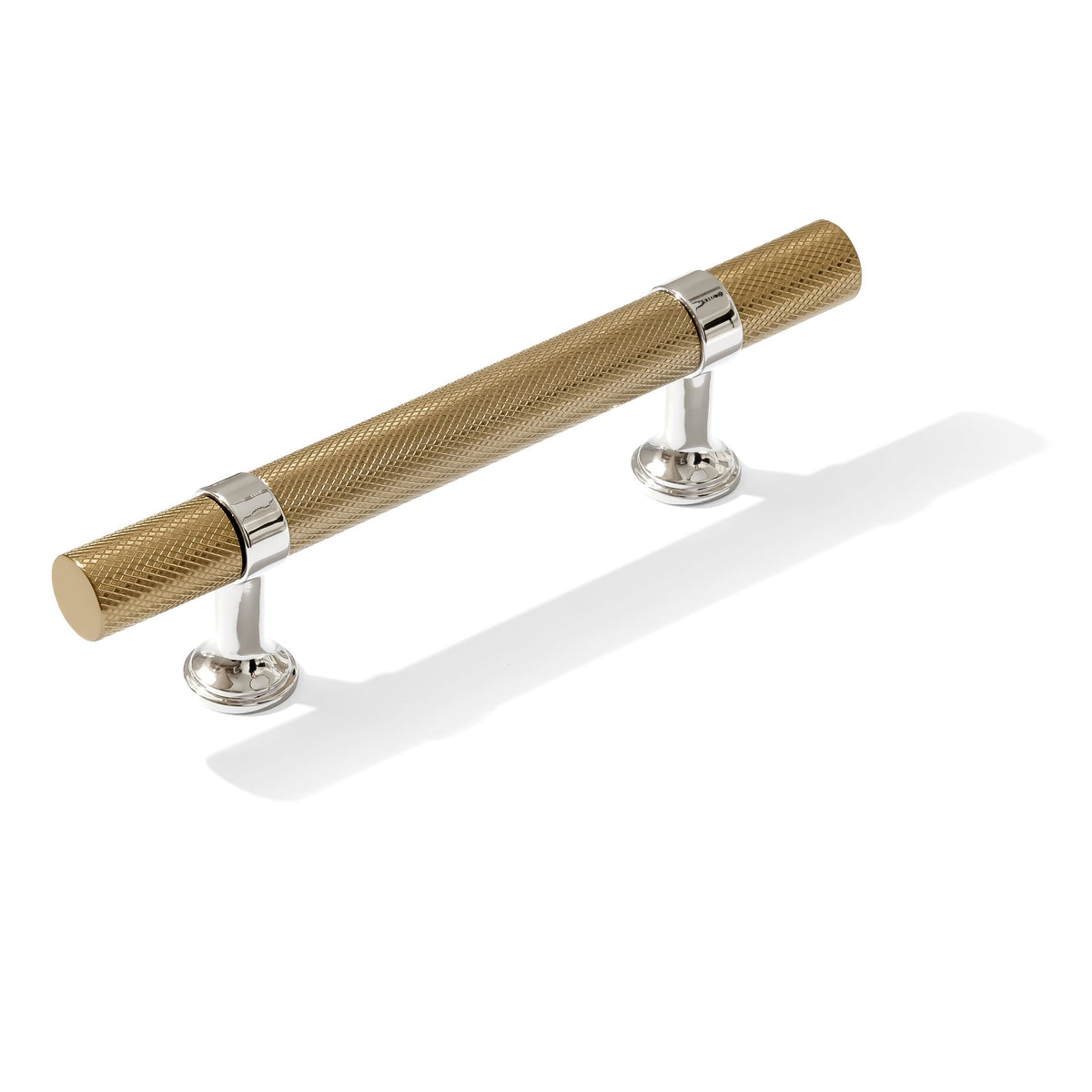 Knurled T-Bar "Contemporary" Polished Nickel and Champagne Bronze Knobs and Pulls - Forge Hardware Studio