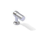 Knurled Polished Chrome "Transitional" Cabinet Knobs and Drawer Pulls - Forge Hardware Studio